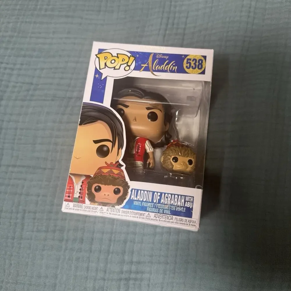 Funko pop! Disney Aladdin of agrabah with Abu #538. vinyl figure collectible NIB